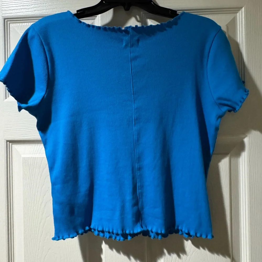 Pilcro Ruffle-Trim Baby Tee large - Picture 5 of 7